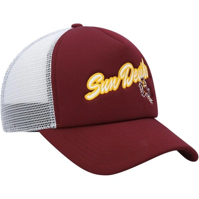 Shop Adidas Originals Adidas Maroon Arizona State Sun Devils Script Trucker Snapback Hat