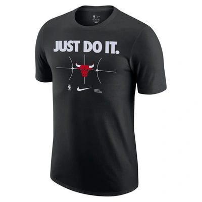 Shop Nike Black Chicago Bulls Just Do It T-shirt