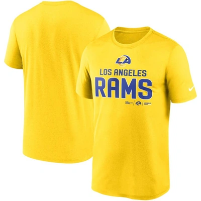 Shop Nike Gold Los Angeles Rams Legend Community Performance T-shirt