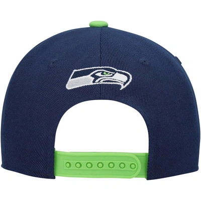 Shop Outerstuff Youth College Navy Seattle Seahawks On Trend Precurved A-frame Snapback Hat