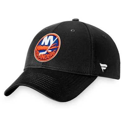 Shop Fanatics Branded Black New York Islanders Core Adjustable Hat