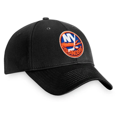 Shop Fanatics Branded Black New York Islanders Core Adjustable Hat