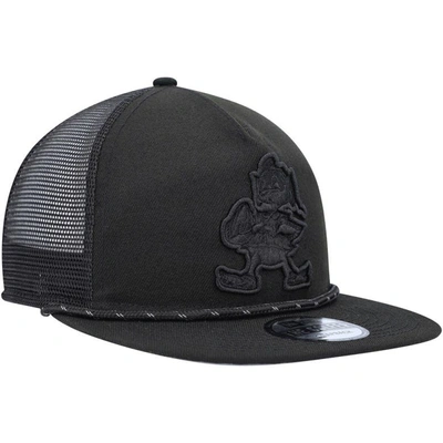 Shop New Era Black Cleveland Browns Illumination Golfer Snapback Trucker Hat