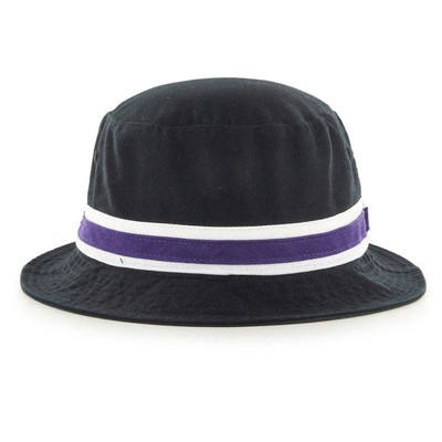 Shop 47 ' Black Baltimore Ravens Striped Bucket Hat