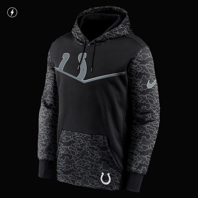 Shop Nike Black Indianapolis Colts Rflctv Chevron Pullover Hoodie