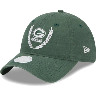 Shop New Era Green Green Bay Packers Leaves 9twenty Adjustable Hat
