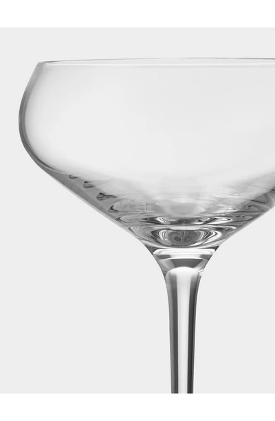 Orrefors More Set Of 4 Lead Crystal Coupe Cocktail Glasses In Clear