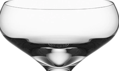 Orrefors More Set Of 4 Lead Crystal Coupe Cocktail Glasses In Clear