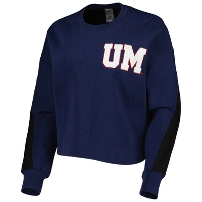 Shop Gameday Couture Navy Michigan Wolverines Back To Reality Colorblock Pullover Sweatshirt