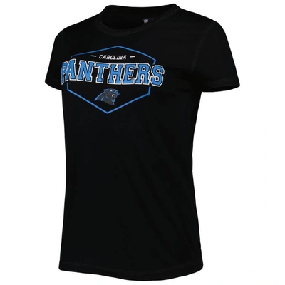 Shop Concepts Sport Black/blue Carolina Panthers Badge T-shirt & Pants Sleep Set