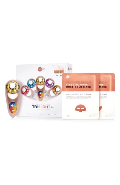 Shop Skin Inc . Rose Gold Optimizer Voyage Tri-light++ Set