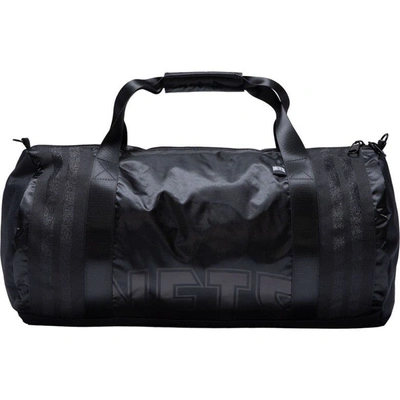 Shop Mitchell & Ness Brooklyn Nets Hardwood Classics Satin Duffel Bag In Black