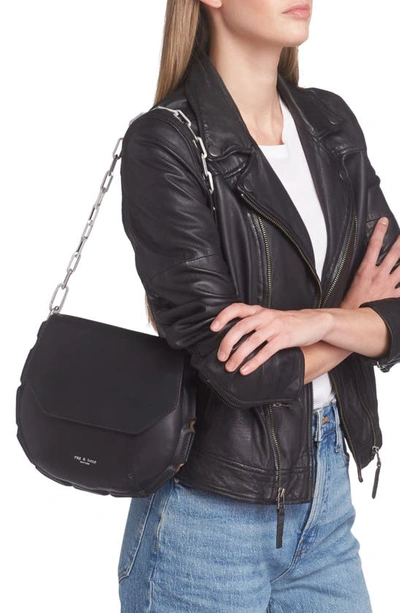 Shop Rag & Bone Sadie Leather Shoulder Bag In Blk