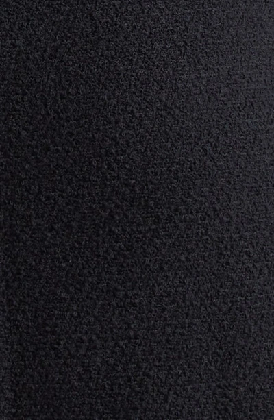 St John Compact Boucle Knit Short Sleeve Dress In Black