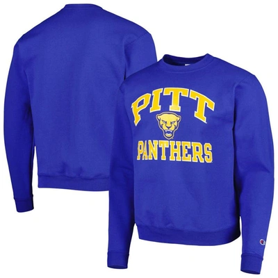 Shop Champion Royal Pitt Panthers High Motor Pullover Sweatshirt