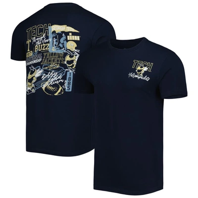 Shop Image One Navy Georgia Tech Yellow Jackets Vintage Through The Years Two-hit T-shirt