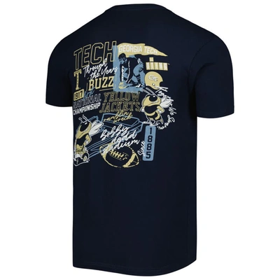 Shop Image One Navy Georgia Tech Yellow Jackets Vintage Through The Years Two-hit T-shirt