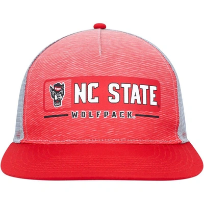 Shop Colosseum Red/gray Nc State Wolfpack Snapback Hat