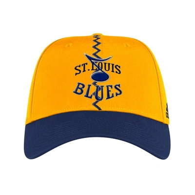 Shop Adidas Originals Adidas  Yellow St. Louis Blues Reverse Retro 2.0 Flex Fitted Hat