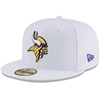 Shop New Era White Minnesota Vikings Omaha 59fifty Fitted Hat