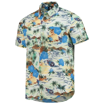 Shop Foco Cream Tennessee Titans Paradise Floral Button-up Shirt