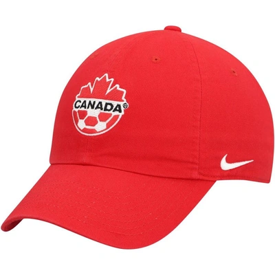 Shop Nike Red Canada Soccer Campus Adjustable Hat