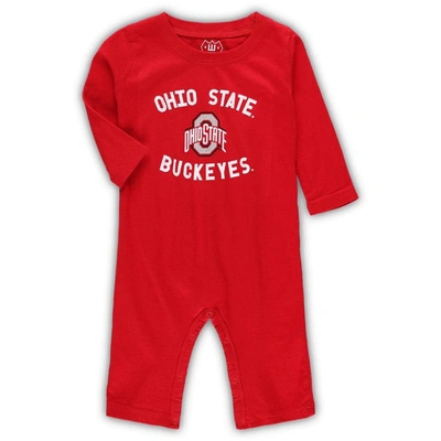 Shop Wes & Willy Infant  Scarlet Ohio State Buckeyes Core Long Sleeve Jumper