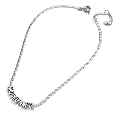 Shop Baublebar Brooklyn Nets Team Chain Necklace In Silver
