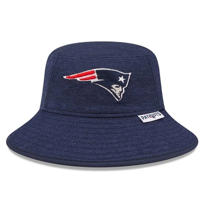 Shop New Era Heather Navy New England Patriots Bucket Hat