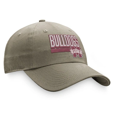 Shop Top Of The World Khaki Mississippi State Bulldogs Slice Adjustable Hat