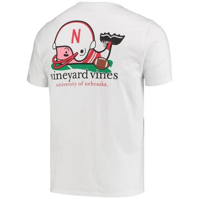 Shop Vineyard Vines White Nebraska Huskers Football Whale T-shirt