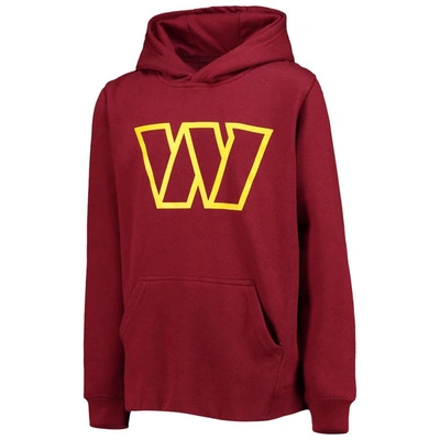 Shop Outerstuff Youth Burgundy Washington Commanders Team Logo Pullover Hoodie