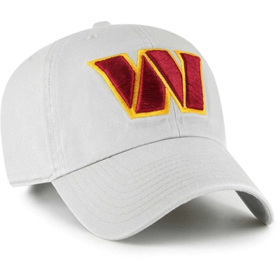 Shop 47 ' Gray Washington Commanders Clean Up Adjustable Hat