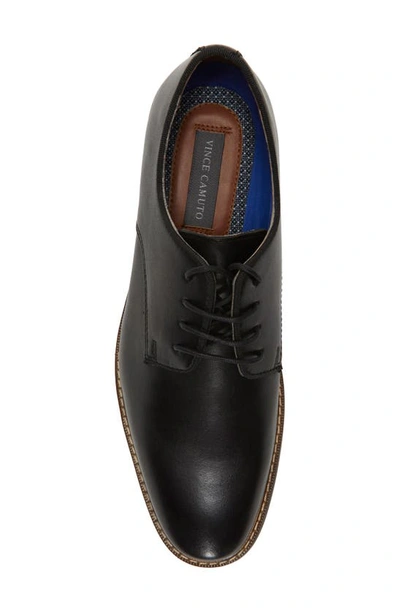Vince Camuto Lyre Leather Derby In Black/black Shhgrg