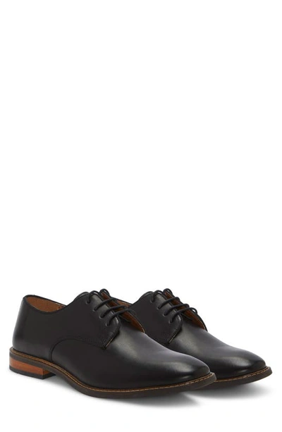 Vince Camuto Lyre Leather Derby In Black/black Shhgrg