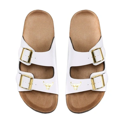 Shop Foco Chicago Bulls Double-buckle Sandals In White