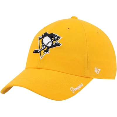 Shop 47 ' Gold Pittsburgh Penguins Team Miata Clean Up Adjustable Hat