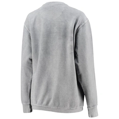 Pressbox Silver Northeastern Huskies Comfy Cord Vintage Wash Basic Arch Pullover Sweatshirt In Silver