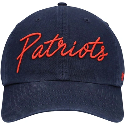 Shop 47 ' Navy New England Patriots Vocal Clean Up Adjustable Hat