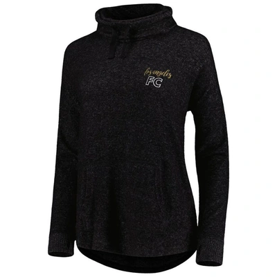 Shop Boxercraft Heathered Black Lafc Cuddle Tri-blend Pullover Sweatshirt In Heather Black