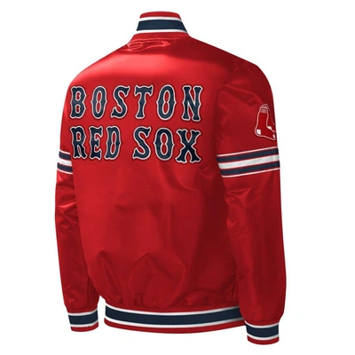 Shop Starter Red Boston Red Sox Midfield Satin Full-snap Varsity Jacket