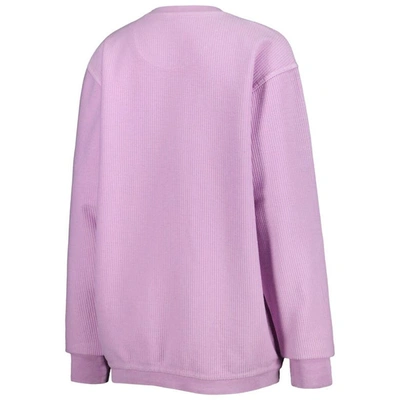 Shop Pressbox Purple Lsu Tigers Comfy Cord Bar Print Pullover Sweatshirt