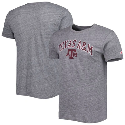 Shop League Collegiate Wear Heather Gray Texas A&m Aggies 1965 Arch Victory Falls Tri-blend T-shirt