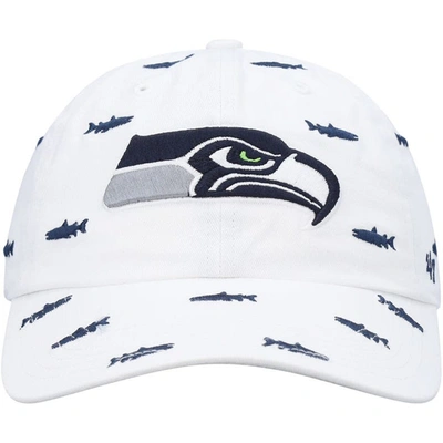 Shop 47 ' White Seattle Seahawks Confetti Clean Up Adjustable Hat