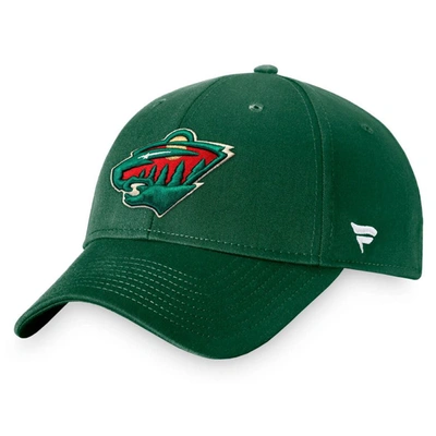 Shop Fanatics Branded Green Minnesota Wild Core Adjustable Hat