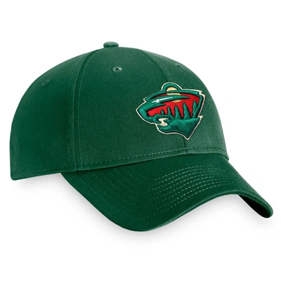 Shop Fanatics Branded Green Minnesota Wild Core Adjustable Hat