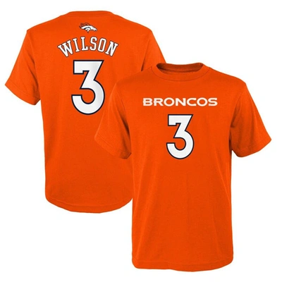 Shop Outerstuff Youth Russell Wilson Orange Denver Broncos Mainliner Player Name & Number T-shirt