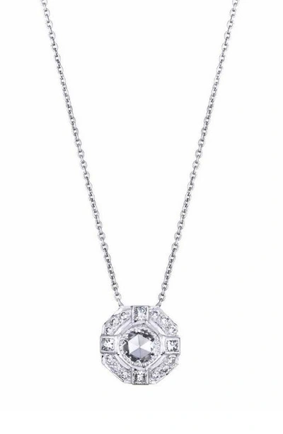Shop Sethi Couture Moderne Diamond Pendant Necklace In White Gold