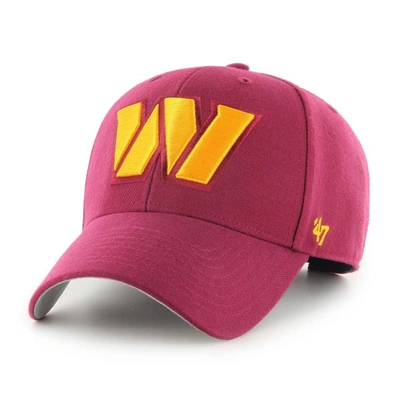 Shop 47 ' Burgundy Washington Commanders Mvp Adjustable Hat