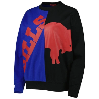 Shop Mitchell & Ness Royal/black Buffalo Bills Big Face Pullover Sweatshirt